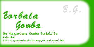 borbala gomba business card